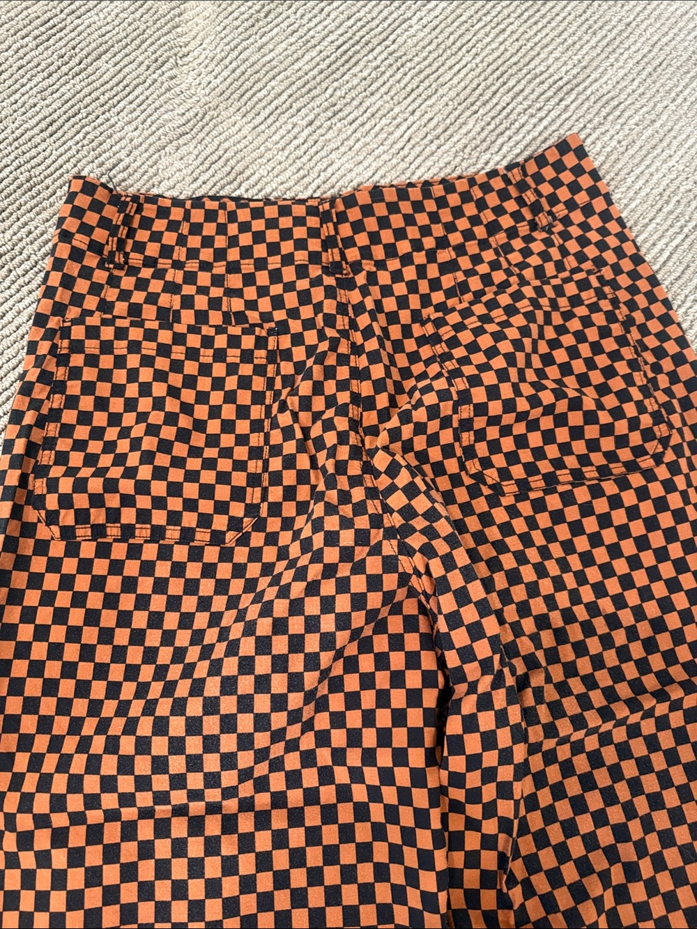 Maeve Black and Brown Maeve “the Colette” Cropped Check Wide-Leg Pants. Size 33 - Picture 3 of 4